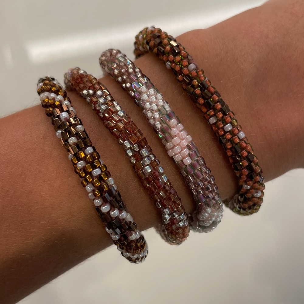 Brown Nepal beaded bracelets